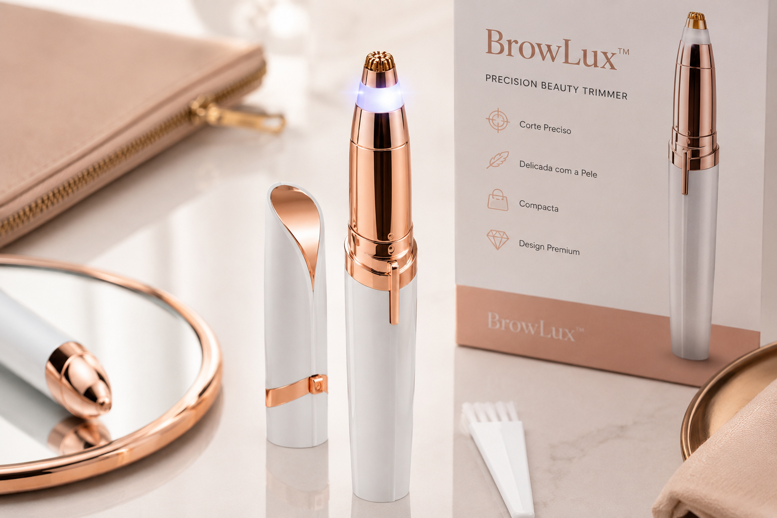 BrowLux™ produto rosé gold
